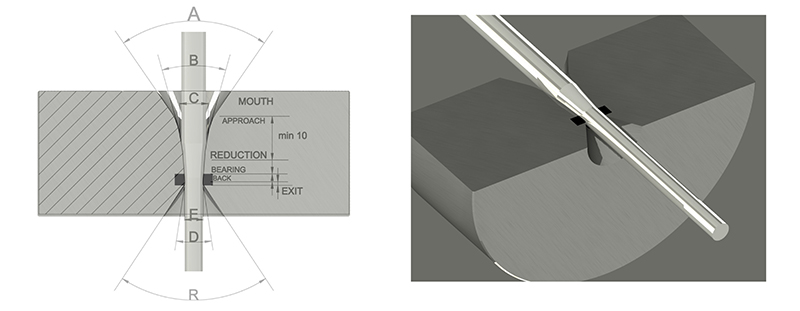 1.38mm PCD Diamond Wire Drawing Die For Iron Wire