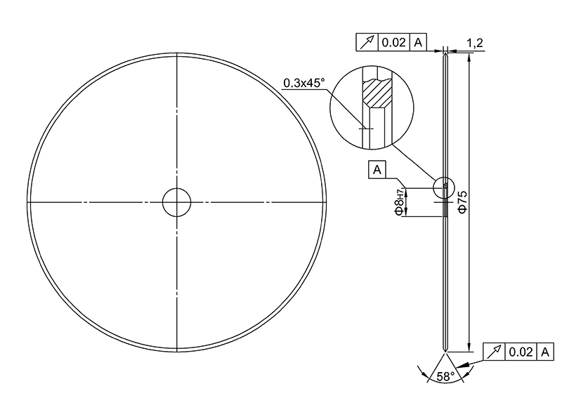 75mm Tungsten carbide (TC) cutter